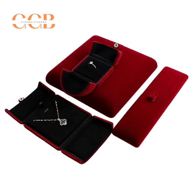 Velvet jewelry box set, velvet jewelry boxes, necklace boxes, pearl necklace box, jewelry organizer, velvet ring box, bracelet box