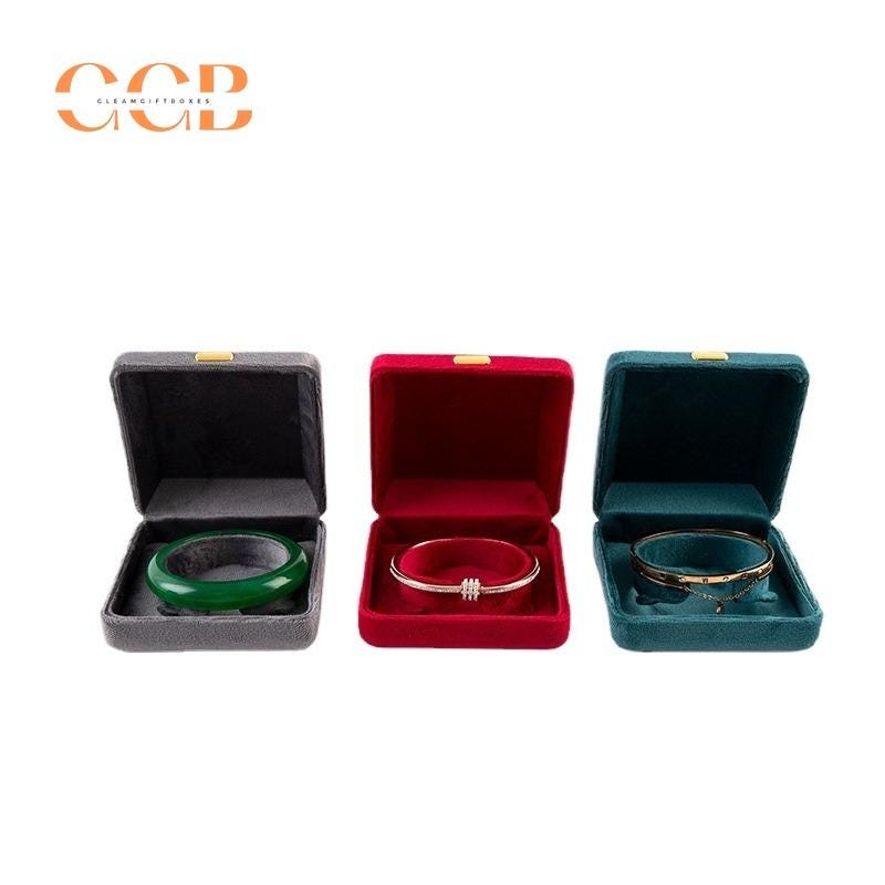 Red Velvet Jewelry Set Ring Box