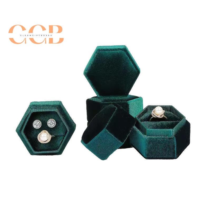 Velvet Hexagonal Jewelry Box