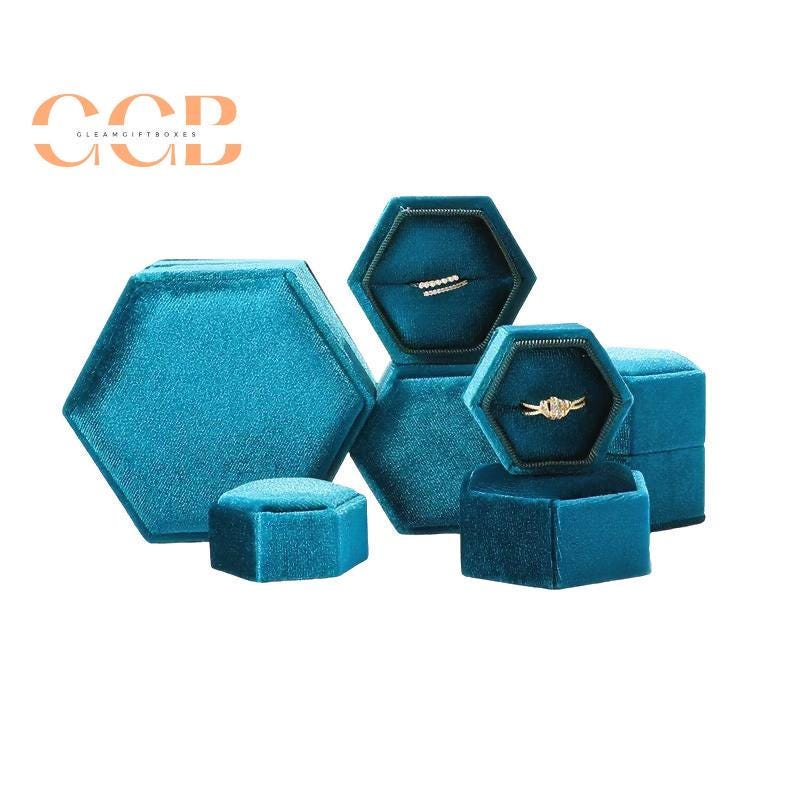 Velvet Hexagonal Jewelry Box