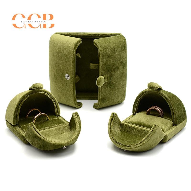 Green Velvet Jewelry Set Box