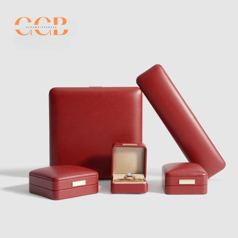 Customised premium luxury coffee leather jewelry box