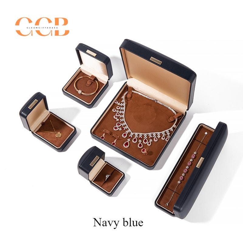 Customised premium luxury coffee leather jewelry box