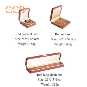 Customised premium luxury coffee leather jewelry box