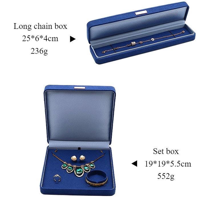 Customised engraved logo high fiber velvet jewelry box