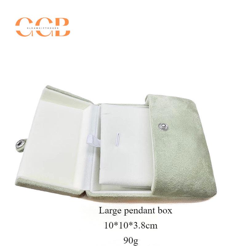 Green velvet jewelry boxes