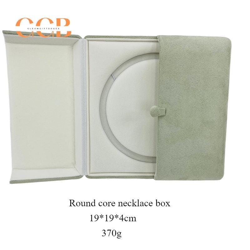 Green velvet jewelry boxes