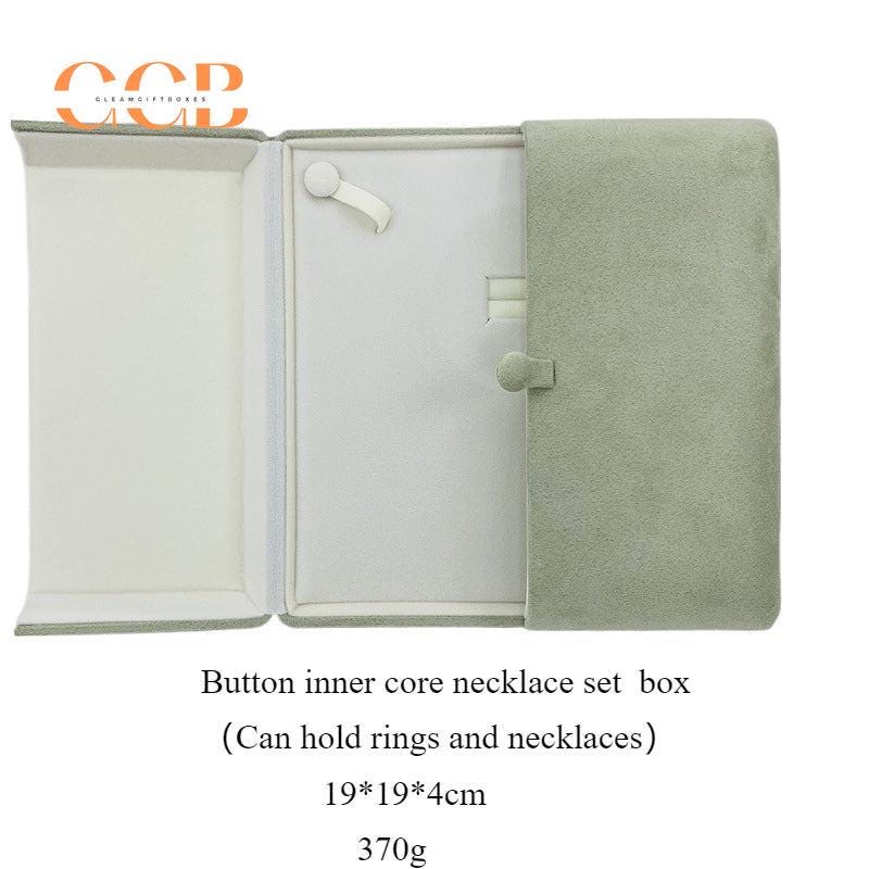 Green velvet jewelry boxes