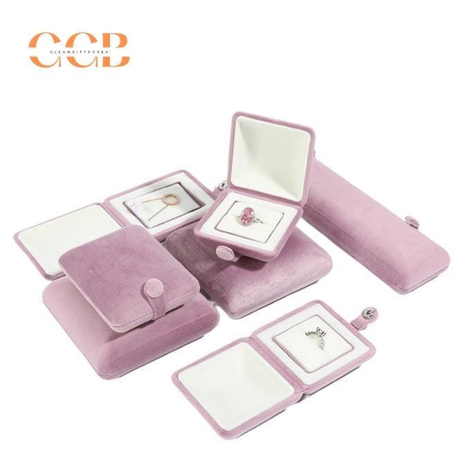 Velvet snap jewelry gift box