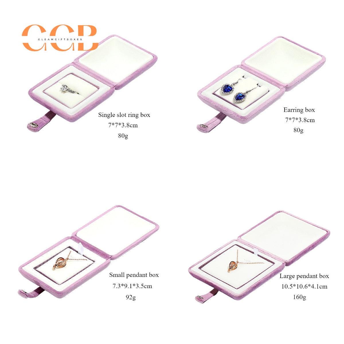 Velvet snap jewelry gift box