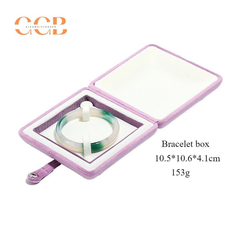 Velvet snap jewelry gift box
