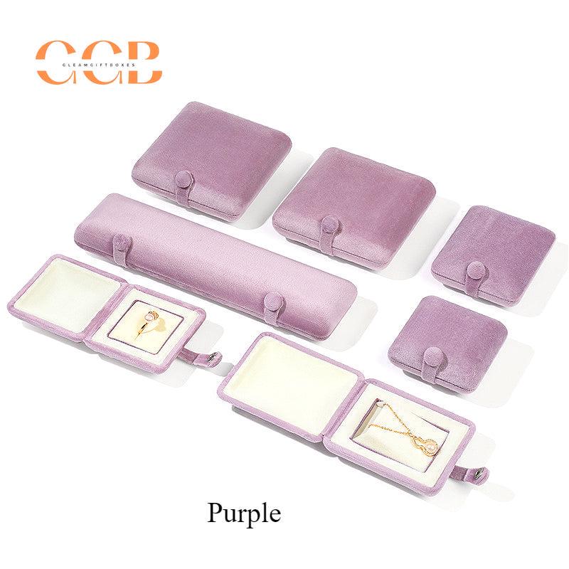 Velvet snap jewelry gift box