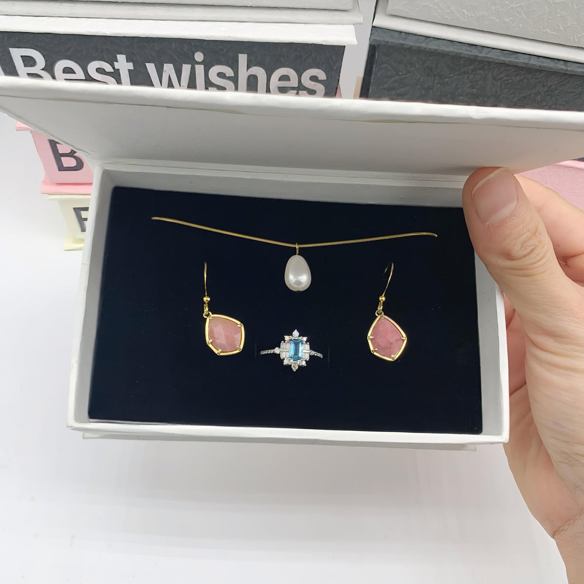 White Book Shape Jewelry Box