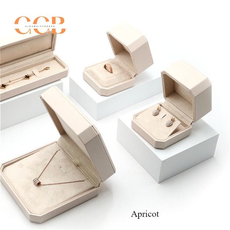 Octagon leather jewelry box