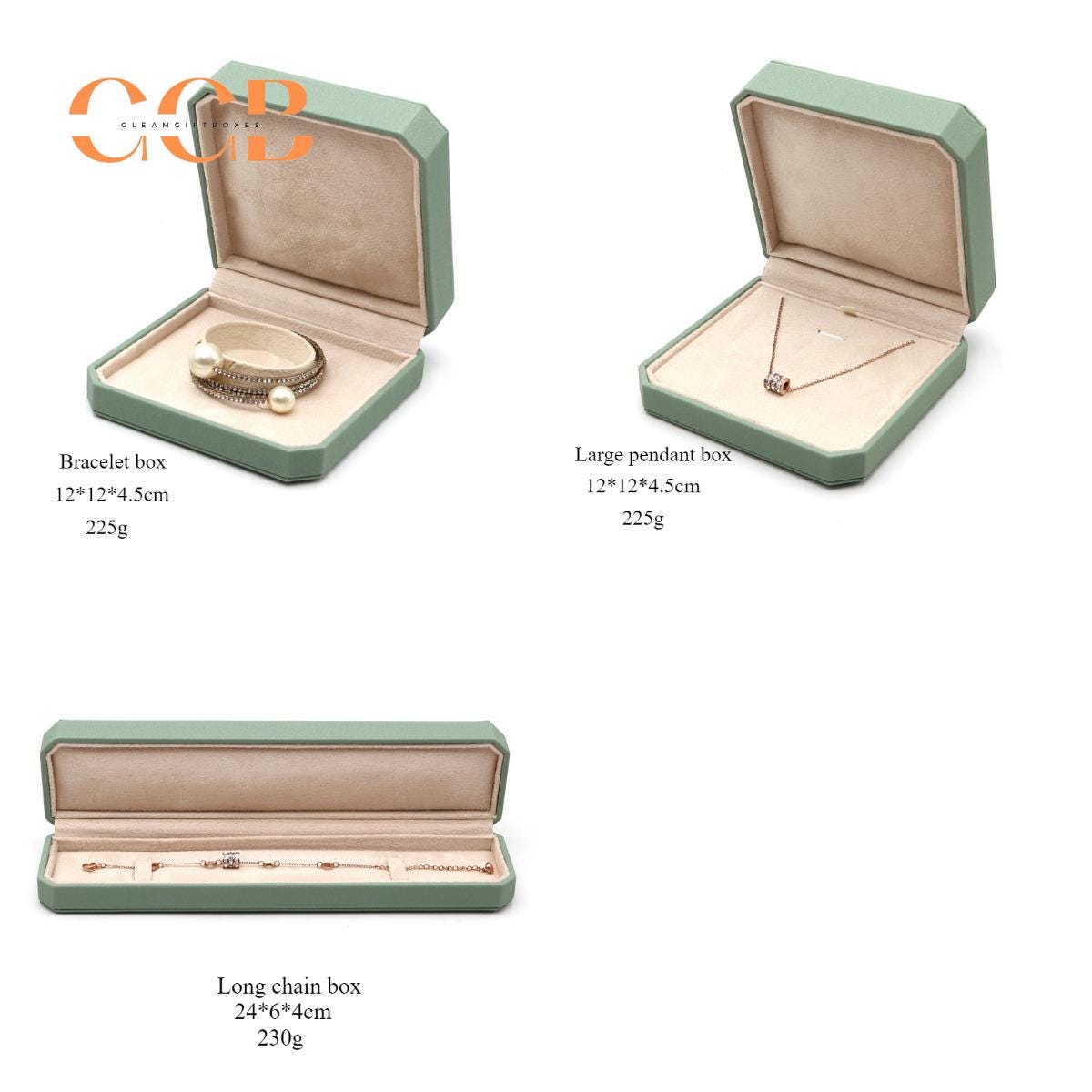 Octagon leather jewelry box