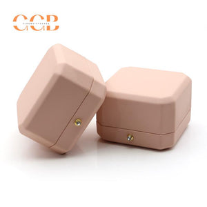 Octagon leather jewelry box