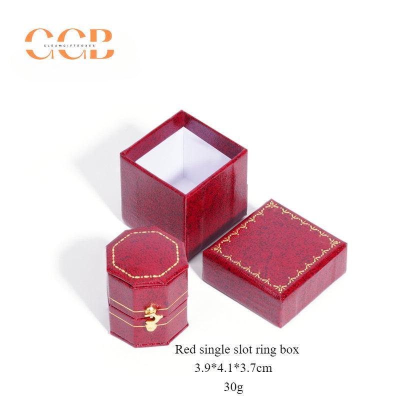 Proposal Vintage Green Octagonal Ring Box