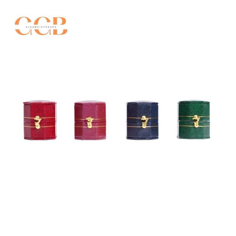 Proposal Vintage Green Octagonal Ring Box