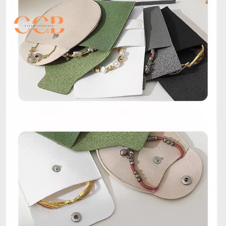 10–100pcs Custom Microfiber Jewelry Bags