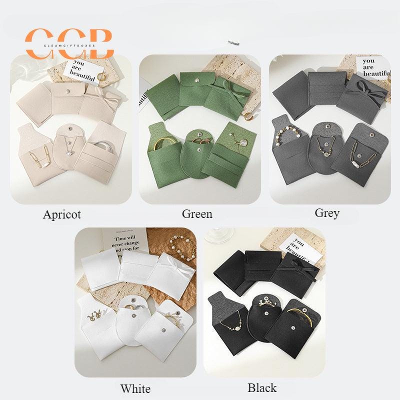 10–100pcs Custom Microfiber Jewelry Bags