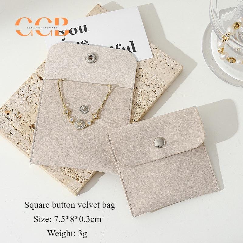 10–100pcs Custom Microfiber Jewelry Bags
