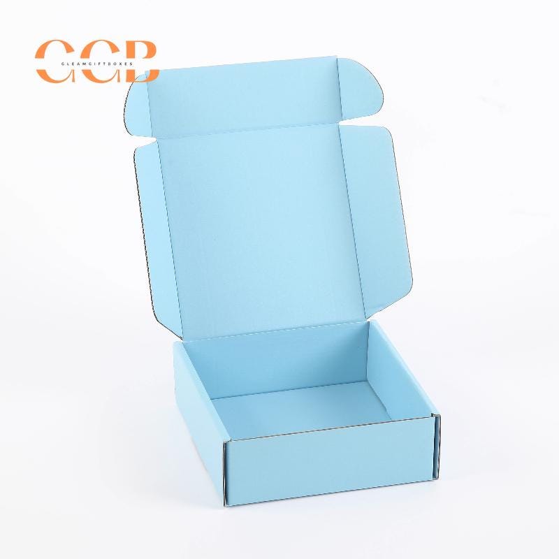 10pcs Blue Corrugated Cardboard Shipping Boxes for Jewelry Packaging Wholesale