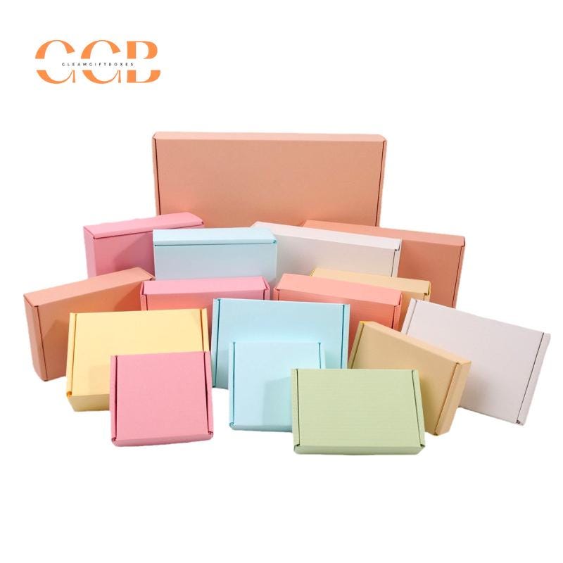 10pcs Blue Corrugated Cardboard Shipping Boxes for Jewelry Packaging Wholesale