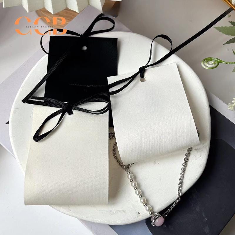 100pcs Cotton Canvas Jewelry Display Cards