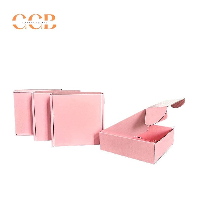10pcs Pink Corrugated Shipping Boxes for Jewelry Packaging