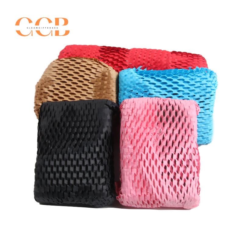 Blue Honeycomb Kraft Paper Roll for Jewelry Packaging Wrap