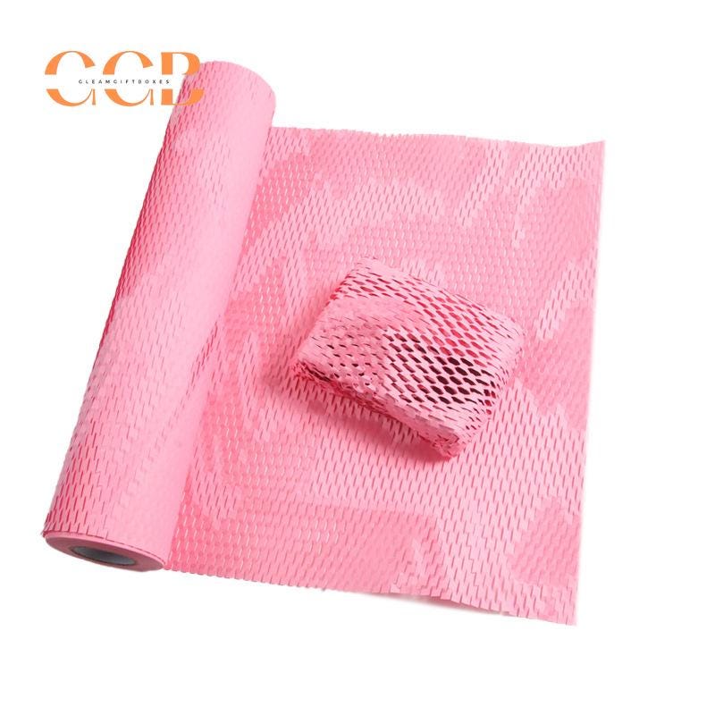 Pink Honeycomb Kraft Paper Roll for Jewelry Packaging Wholesale