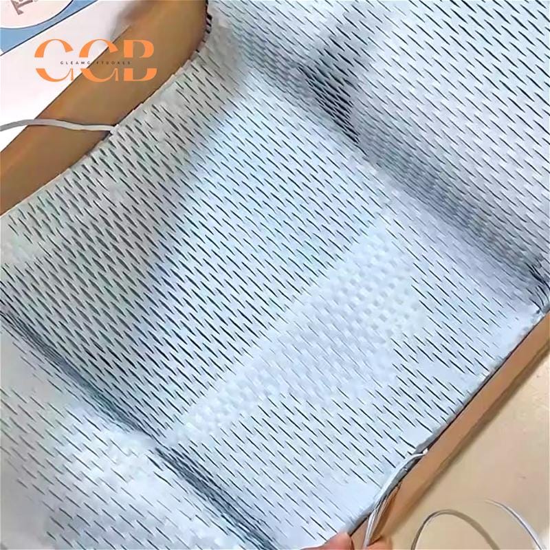 Blue Honeycomb Kraft Paper Roll for Jewelry Packaging Wrap