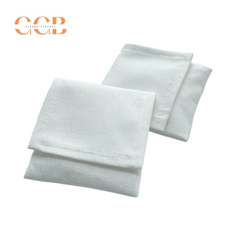 10pcs Cotton Canvas Jewelry Pouches
