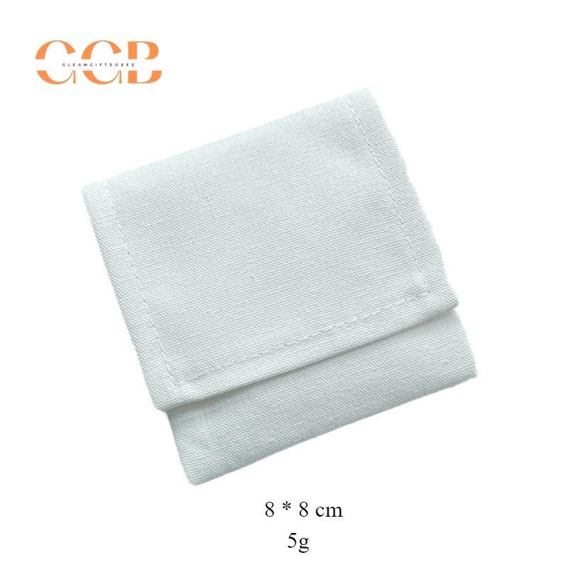 10pcs Cotton Canvas Jewelry Pouches