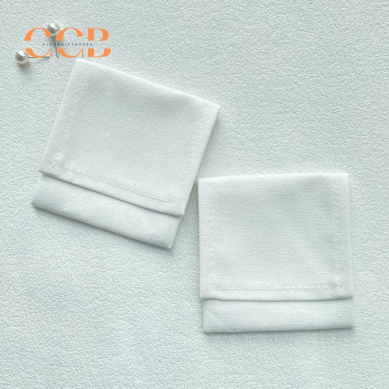 10pcs Cotton Canvas Jewelry Pouches