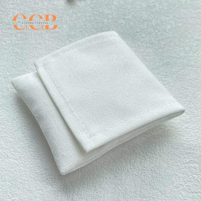 10pcs Cotton Canvas Jewelry Pouches
