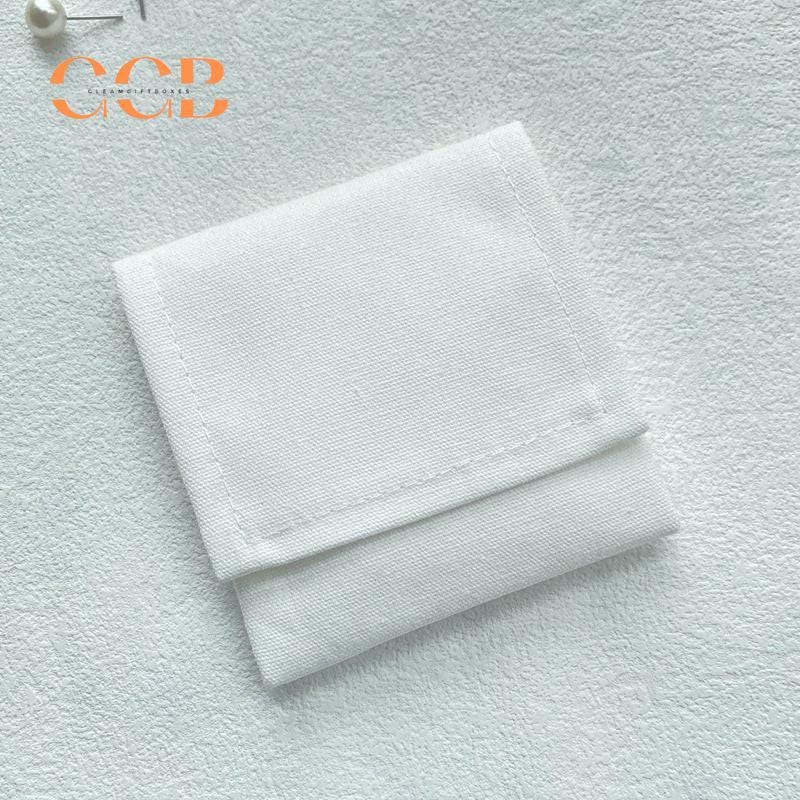 10pcs Cotton Canvas Jewelry Pouches