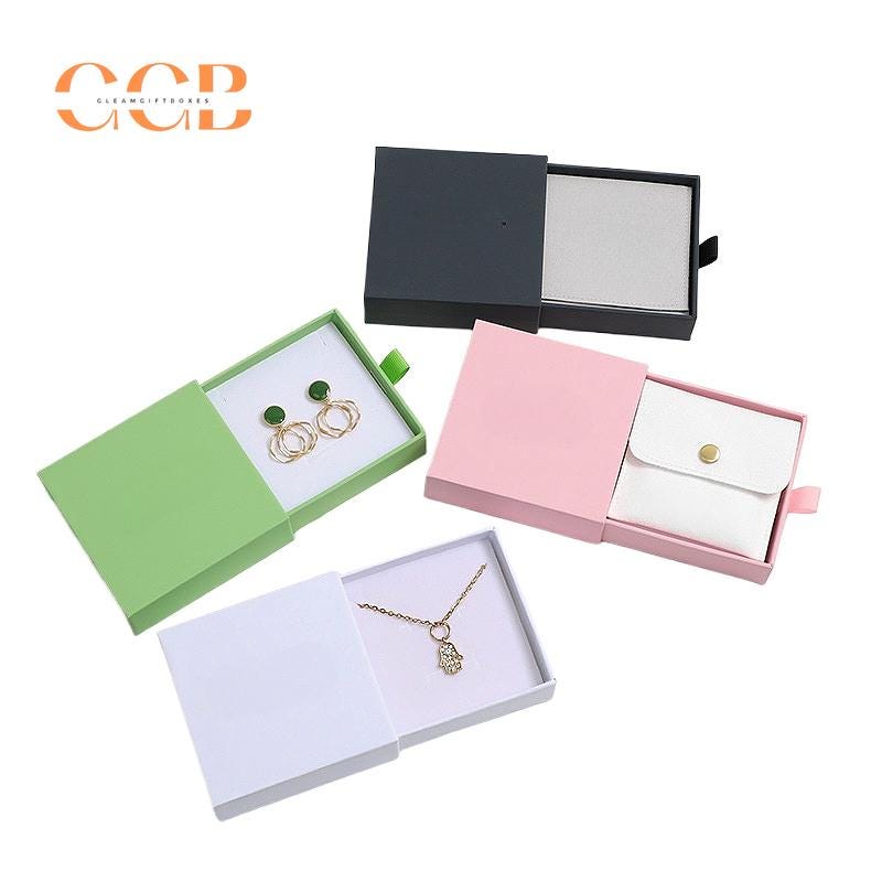 50 pcs Blue Custom Jewelry Drawer Boxes