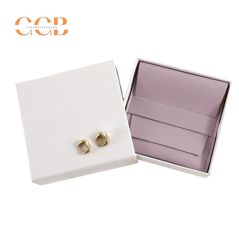 10pcs Purple Vegan Leather Jewelry Flap Bags