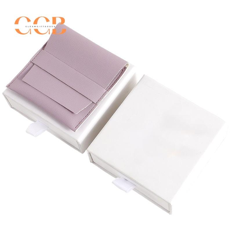 10pcs Purple Vegan Leather Jewelry Flap Bags
