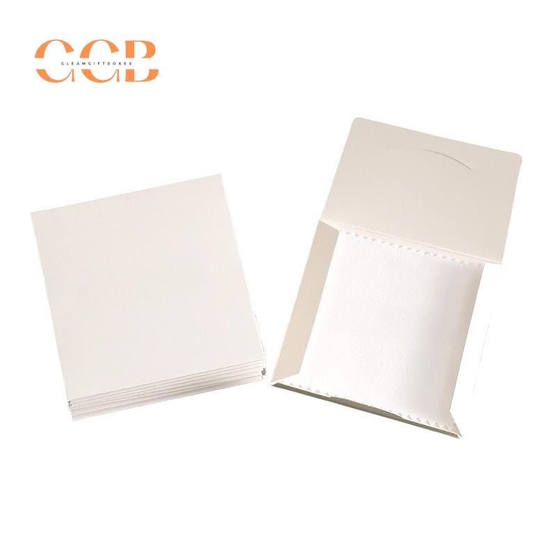 50pcs White Velvet Jewelry Cleaning Cloth