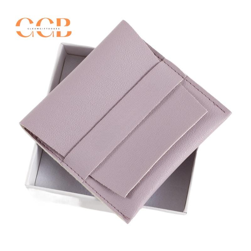 10pcs Purple Vegan Leather Jewelry Flap Bags