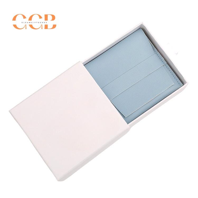 10pcs Blue Vegan Leather Jewelry Flap Bags