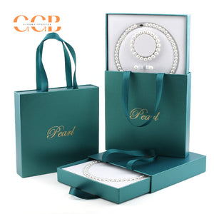 10pcs 19.5x19.5x4cm pearl necklace handbag box set, jewelry display packaging for earrings and bracelets, wholesale tote jewelry boxes
