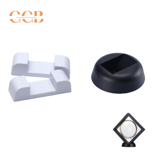 20pcs Floating Jewelry Display Frame with Stand, Transparent Box