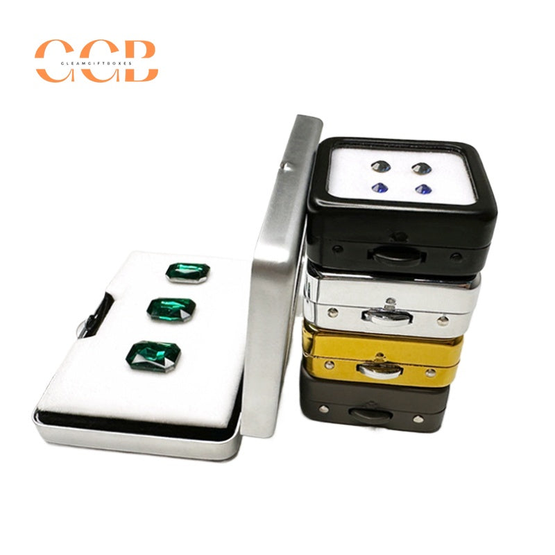 5pcs Loose Stone Display Box Glass Top