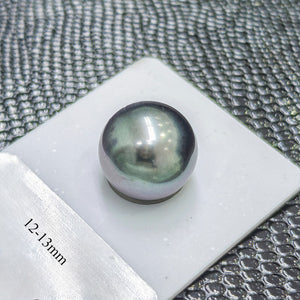 5A 9-14mm Light Platinum Grey Tahitian Pearl, Natural Round Saltwater Pearl High Luster Loose Pearl