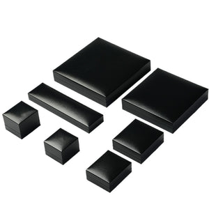Luxury flip lid jewelry packaging box faux leather paper ring box pendant box bracelet box necklace box long chain box wholesale