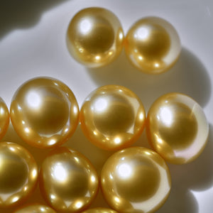 5A 11-15mm Drop Golden South Sea Pearl, Deep Gold Iridescent Tear Shape Sea Pearl, Undrilled Loose Bead for Pendant Earring Custom Jewelry