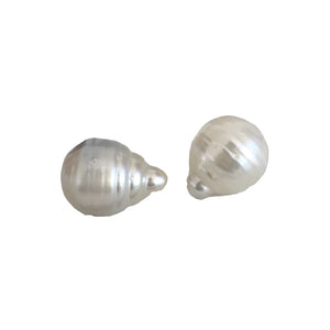 3A 9-14mm White South Sea Baroque Pearl, Droplet Loose Pearl with Good Luster, Undrilled Half Drilled 1mm or Fully Drilled 0.7mm